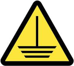 NMC - ISO Label - Black & Yellow, 2" Long x 2" High, Sign Muscle Finish - Americas Industrial Supply