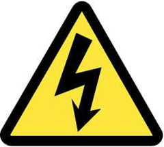 NMC - ISO Label - Black & Yellow, 2" Long x 2" High, Sign Muscle Finish - Americas Industrial Supply