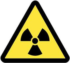 NMC - ISO Label - Black & Yellow, 4" Long x 4" High, Sign Muscle Finish - Americas Industrial Supply