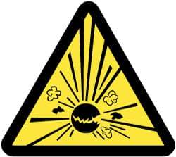 NMC - ISO Label - Black & Yellow, 2" Long x 2" High, Sign Muscle Finish - Americas Industrial Supply