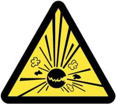 NMC - ISO Label - Black & Yellow, 2" Long x 2" High, Sign Muscle Finish - Americas Industrial Supply