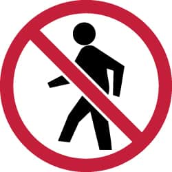 NMC - ISO Label - Black, Red & White, 4" Long x 4" High, Sign Muscle Finish - Americas Industrial Supply