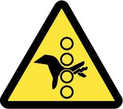 NMC - ISO Label - Black & Yellow, 4" Long x 4" High, Sign Muscle Finish - Americas Industrial Supply