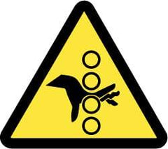 NMC - ISO Label - Black & Yellow, 4" Long x 4" High, Sign Muscle Finish - Americas Industrial Supply