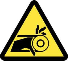 NMC - ISO Label - Black & Yellow, 4" Long x 4" High, Sign Muscle Finish - Americas Industrial Supply