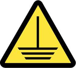 NMC - ISO Label - Black & Yellow, 4" Long x 4" High, Sign Muscle Finish - Americas Industrial Supply
