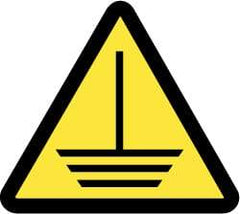 NMC - ISO Label - Black & Yellow, 4" Long x 4" High, Sign Muscle Finish - Americas Industrial Supply