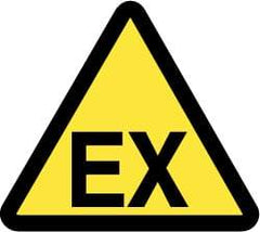 NMC - ISO Label - Black & Yellow, 4" Long x 4" High, Sign Muscle Finish - Americas Industrial Supply