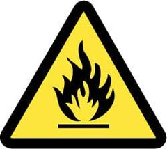 NMC - ISO Label - Black & Yellow, 4" Long x 4" High, Sign Muscle Finish - Americas Industrial Supply