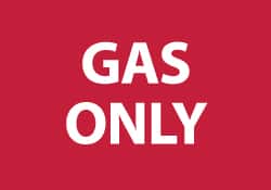NMC - Hazardous Materials Label - Legend: Gas Only, English, White & Red, 5" Long x 3" High, Sign Muscle Finish - Americas Industrial Supply