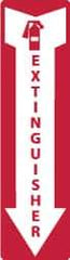 NMC - Extinguisher, Pressure Sensitive Vinyl Fire Sign - 4" Wide x 12" High - Americas Industrial Supply