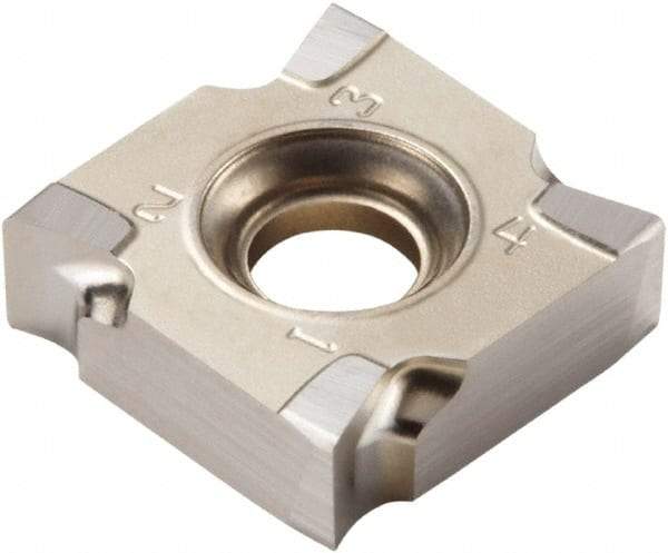 Seco - SNHQ120302 E05 Grade H25 Carbide Milling Insert - Uncoated, 0.127" Thick, 1/2" Inscribed Circle, 0.008" Corner Radius - Americas Industrial Supply