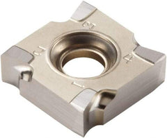 Seco - SNHQ120302 E05 Grade H25 Carbide Milling Insert - Uncoated, 0.127" Thick, 1/2" Inscribed Circle, 0.008" Corner Radius - Americas Industrial Supply