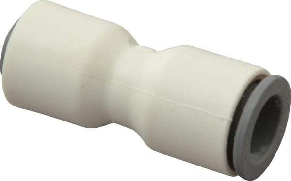 Parker - 1/4 x 3/8" OD, Bio-Sourced Nylon 11 Push-to-Connect Union - 230 Max psi, White - Americas Industrial Supply