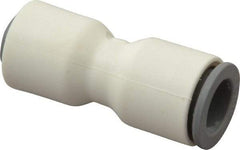Parker - 1/4 x 3/8" OD, Bio-Sourced Nylon 11 Push-to-Connect Union - 230 Max psi, White - Americas Industrial Supply