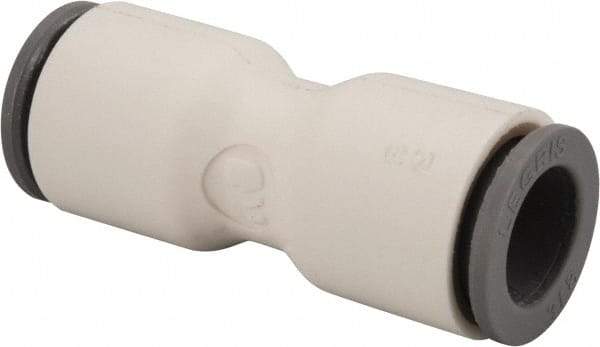 Parker - 3/8" OD, Bio-Sourced Nylon 11 Push-to-Connect Union - 190 Max psi, White - Americas Industrial Supply