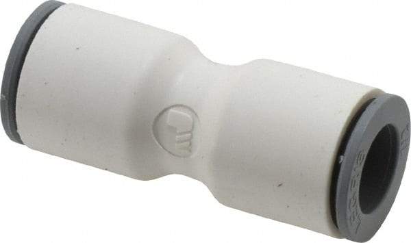 Parker - 1/2" OD, Bio-Sourced Nylon 11 Push-to-Connect Union - 160 Max psi, White - Americas Industrial Supply