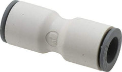 Parker - 1/2" OD, Bio-Sourced Nylon 11 Push-to-Connect Union - 160 Max psi, White - Americas Industrial Supply