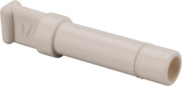 Parker - 1/4" OD, Bio-Sourced Nylon 11 Push-to-Connect Plug - 230 Max psi, White - Americas Industrial Supply