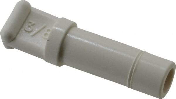 Parker - 3/8" OD, Bio-Sourced Nylon 11 Push-to-Connect Plug - 190 Max psi, White - Americas Industrial Supply