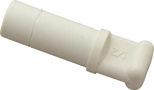 Parker - 1/2" OD, Bio-Sourced Nylon 11 Push-to-Connect Plug - 160 Max psi, White - Americas Industrial Supply