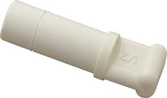 Parker - 1/2" OD, Bio-Sourced Nylon 11 Push-to-Connect Plug - 160 Max psi, White - Americas Industrial Supply
