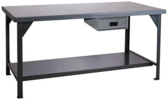 Durham - 48 Wide x 30" Deep x 34" High, Steel Workbench - Rounded Edge, Fixed Legs - Americas Industrial Supply