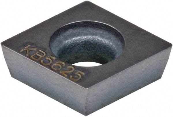 Kennametal - CPGW32.52 S0415C Grade KB1345 PCBN Turning Insert - Uncoated, 80° Diamond, 3/8" Inscr Circle, 5/32" Thick, 1/32" Corner Radius - Americas Industrial Supply