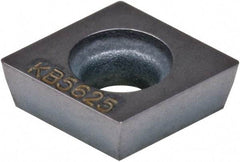 Kennametal - CPGW21.52 C Grade KB1630 PCBN Turning Insert - Uncoated, 80° Diamond, 1/4" Inscr Circle, 3/32" Thick, 1/32" Corner Radius - Americas Industrial Supply