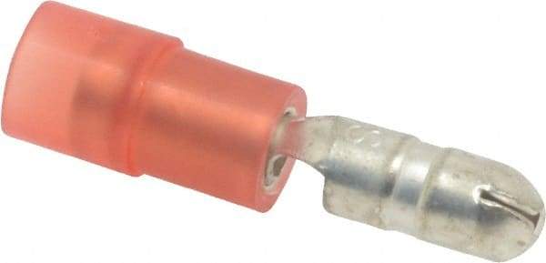 3M - 22 to 18 AWG Crimp Bullet Connector - Red Nylon Insulation - Americas Industrial Supply