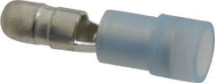 3M - 16 to 14 AWG Crimp Bullet Connector - 0.18" Bullet Diam, Blue Nylon Insulation - Americas Industrial Supply