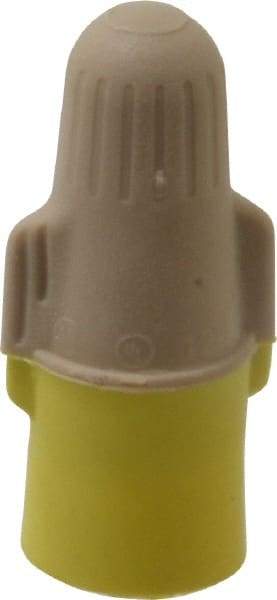 3M - 2, 22 to 3, 12 AWG, 600 Volt, Flame Retardant, Wing Twist on Wire Connector - Tan & Yellow, 221°F - Americas Industrial Supply