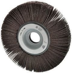 Merit Abrasives - 6" Diam, 120 Grit Aluminum Oxide Unmounted Flap Wheel - 1" Hole, 1" Wide, Coated, Fine Grade, 6,000 Max RPM , Cloth Backing - Americas Industrial Supply