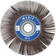 Merit Abrasives - 6" Diam, 120 Grit Ceramic Unmounted Flap Wheel - 1" Hole, 1/2" Wide, Coated, Fine Grade, 6,000 Max RPM , Cloth Backing - Americas Industrial Supply