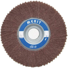 Merit Abrasives - 6" Diam, 60 Grit Ceramic Unmounted Flap Wheel - 1" Hole, 3" Wide, Coated, Medium Grade, 6,000 Max RPM , Cloth Backing - Americas Industrial Supply