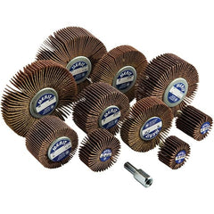 Merit Abrasives - 10 Piece Flap Wheel Kit - 1 & 3" Wheel, 1/4-20 Shank - Americas Industrial Supply