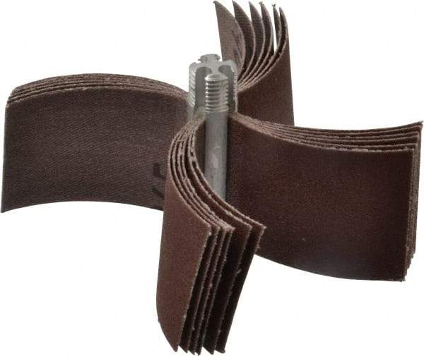 Merit Abrasives - 120 Grit, Coated, Aluminum Oxide Bore Polisher - Fine Grade, 15,000 RPM, Polishes Bores with 2-1/2 to 3" Diam - Americas Industrial Supply