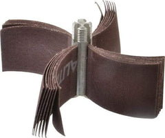 Merit Abrasives - 180 Grit, Coated, Aluminum Oxide Bore Polisher - Very Fine Grade, 15,000 RPM, Polishes Bores with 2-1/2 to 3" Diam - Americas Industrial Supply