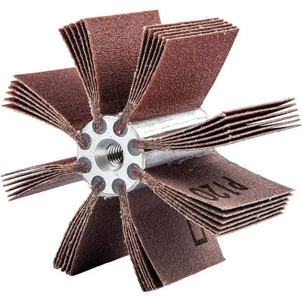 Merit Abrasives - 120 Grit, Coated, Aluminum Oxide Bore Polisher - Fine Grade, 16,000 RPM, Polishes Bores with 2 to 2-1/2" Diam - Americas Industrial Supply