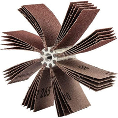 Merit Abrasives - 240 Grit, Coated, Aluminum Oxide Bore Polisher - Very Fine Grade, 10,000 RPM, Polishes Bores with 3-1/8 to 4" Diam - Americas Industrial Supply
