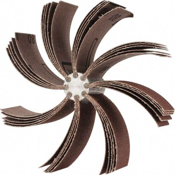 Merit Abrasives - 80 Grit, Coated, Aluminum Oxide Bore Polisher - Medium Grade, 8,000 RPM, Polishes Bores with 4-1/4 to 5-1/4" Diam - Americas Industrial Supply