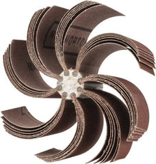 Merit Abrasives - 120 Grit, Coated, Aluminum Oxide Bore Polisher - Fine Grade, 8,000 RPM, Polishes Bores with 4-1/4 to 5-1/4" Diam - Americas Industrial Supply