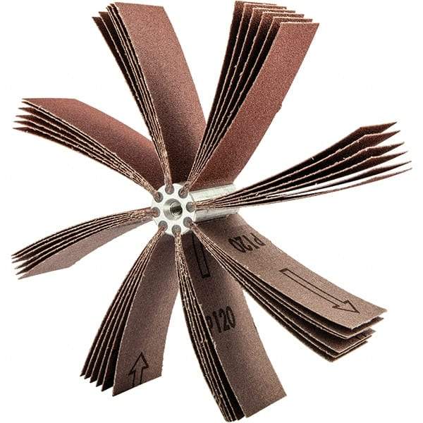 Merit Abrasives - 240 Grit, Coated, Aluminum Oxide Bore Polisher - Very Fine Grade, 8,000 RPM, Polishes Bores with 5-1/4 to 5-7/8" Diam - Americas Industrial Supply