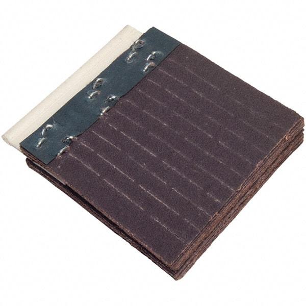 Merit Abrasives - 80 Grit, Scored Surface, Aluminum Oxide Flex Drum Flap Wheel Refill - Medium Grade, 2-3/4" Trim Length x 4" Wide x 1/4" Thick, Resin Bond - Americas Industrial Supply