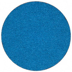 Merit Abrasives - 2" Disc Diam, 60 Grit, Zirconia Alumina Quick Change Disc - Type R Attaching System, Coated, Blue, Medium Grade, 30,000 RPM - Americas Industrial Supply