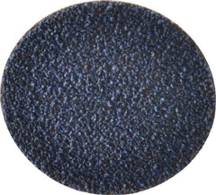 Merit Abrasives - 2" Disc Diam, 36 Grit, Zirconia Alumina Quick Change Disc - Type R Attaching System, Coated, Blue, Very Coarse Grade, 30,000 RPM - Americas Industrial Supply