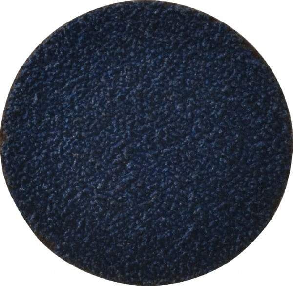 Merit Abrasives - 2" Disc Diam, 40 Grit, Zirconia Alumina Quick Change Disc - Type R Attaching System, Coated, Blue, Coarse Grade, 30,000 RPM - Americas Industrial Supply