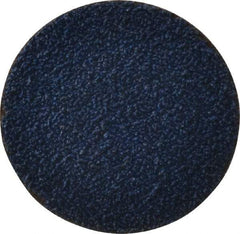Merit Abrasives - 2" Disc Diam, 40 Grit, Zirconia Alumina Quick Change Disc - Type R Attaching System, Coated, Blue, Coarse Grade, 30,000 RPM - Americas Industrial Supply