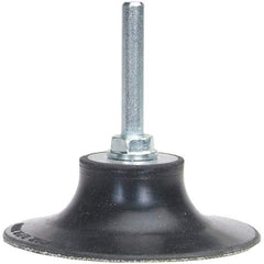Merit Abrasives - 3" Diam Quick-Change Type S Disc Backing Pad - 1/4" Shank Diam, Soft Density, 20,000 RPM, Power-Lock Type 2 Compatible - Americas Industrial Supply