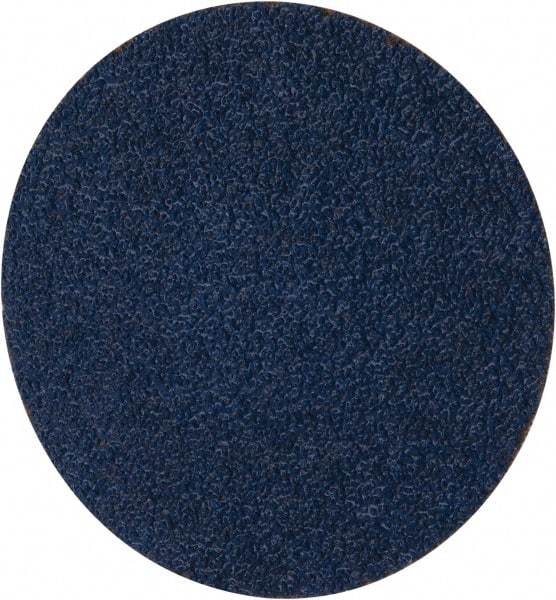Merit Abrasives - 3" Disc Diam, 40 Grit, Zirconia Alumina Quick Change Disc - Type R Attaching System, Coated, Blue, Coarse Grade, 20,000 RPM - Americas Industrial Supply